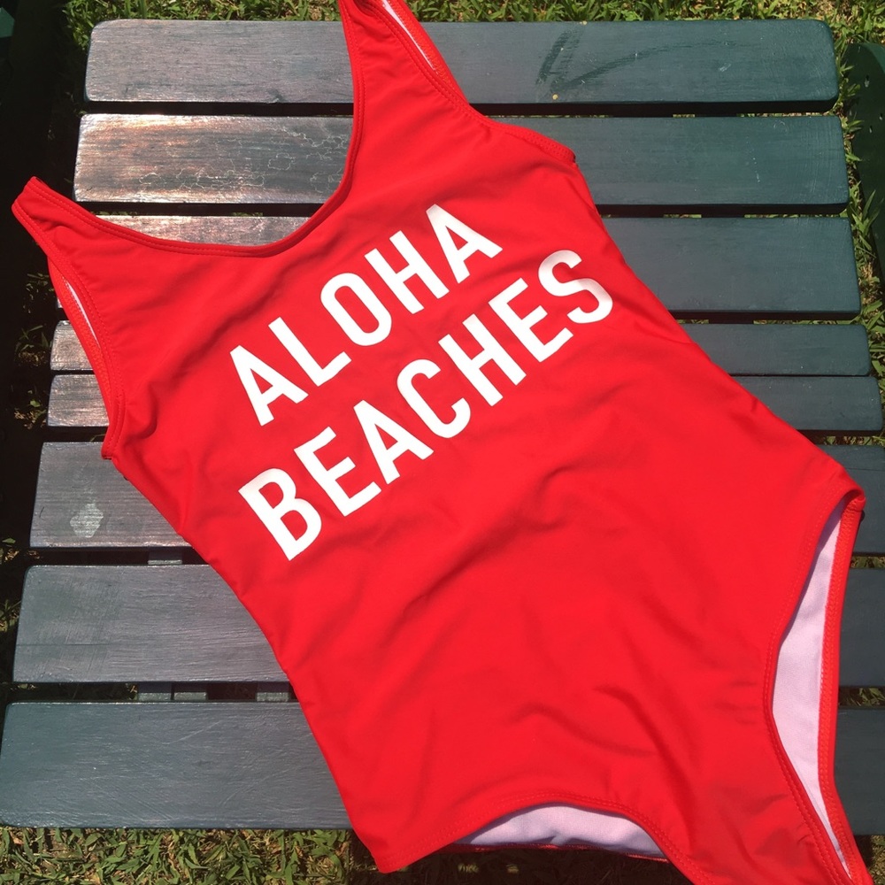 ‘Aloha Beaches’ one piece swimsuit!